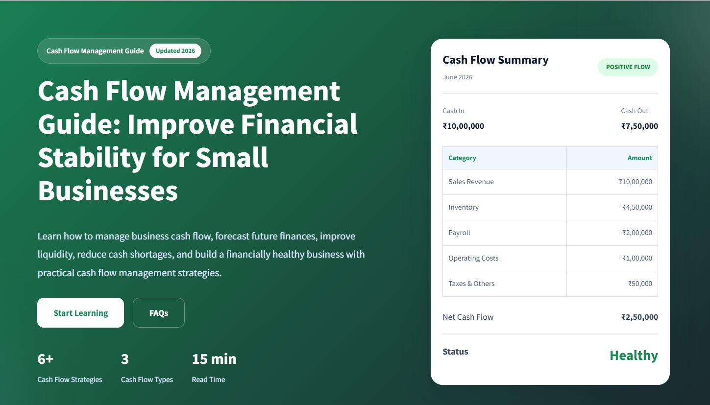 Cash Flow Management